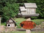 Wooden sign Squirrel Tree mountains - the fat squirrel